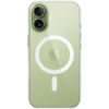 Apple iPhone 17 Clear Case MagSafe Model A3563 — prednji prikaz s futrolom