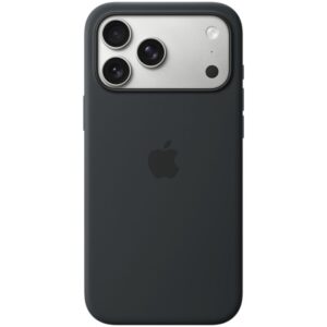 Apple iPhone 17 Pro Max Silikonska Futrola s MagSafe - Crna, Model A3560 — prednji prikaz