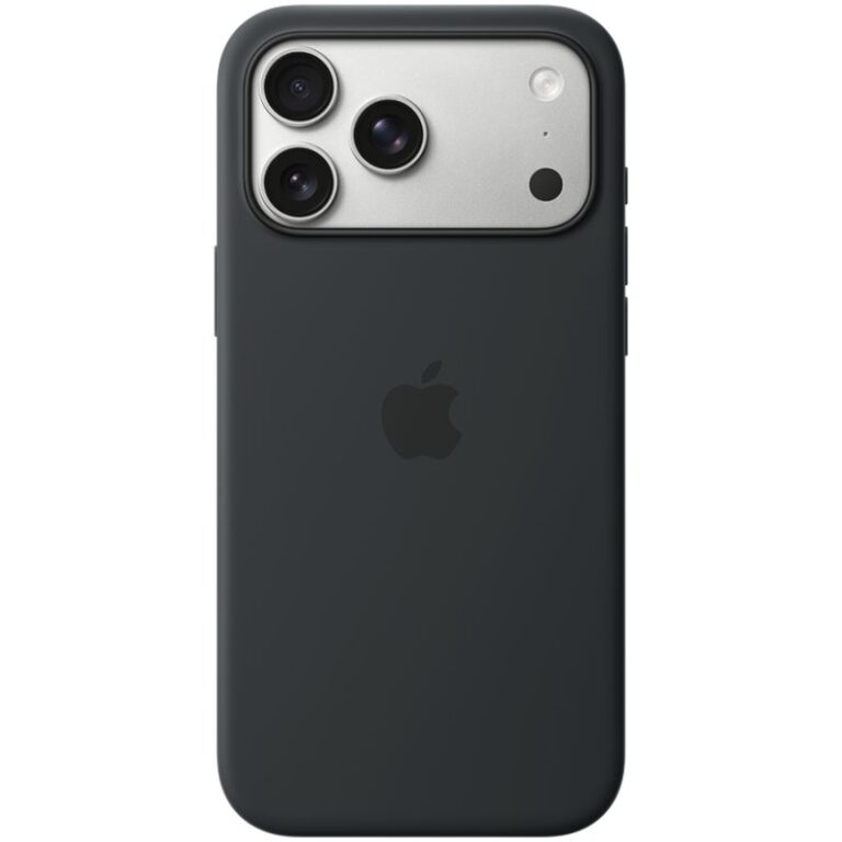Apple iPhone 17 Pro Max Silikonska Futrola s MagSafe - Crna, Model A3560 — prednji prikaz