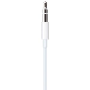 Apple Lightning to 3.5mm Audio Cable Model A1879 — prednji prikaz bijelog kabla