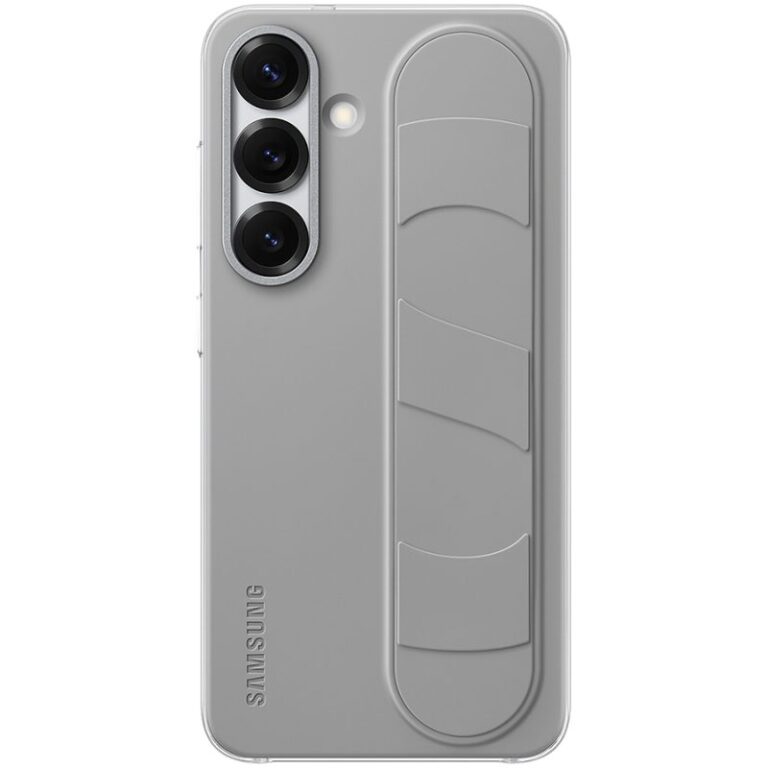 Samsung Galaxy S25+ Standing Grip Case Siva — prednji prikaz