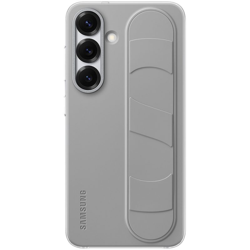 Samsung Galaxy S25+ Standing Grip Case Siva — prednji prikaz