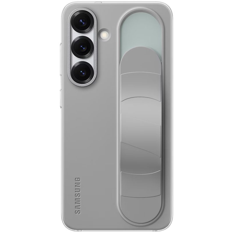 Samsung Galaxy S25+ Standing Grip Case Siva — prednji prikaz