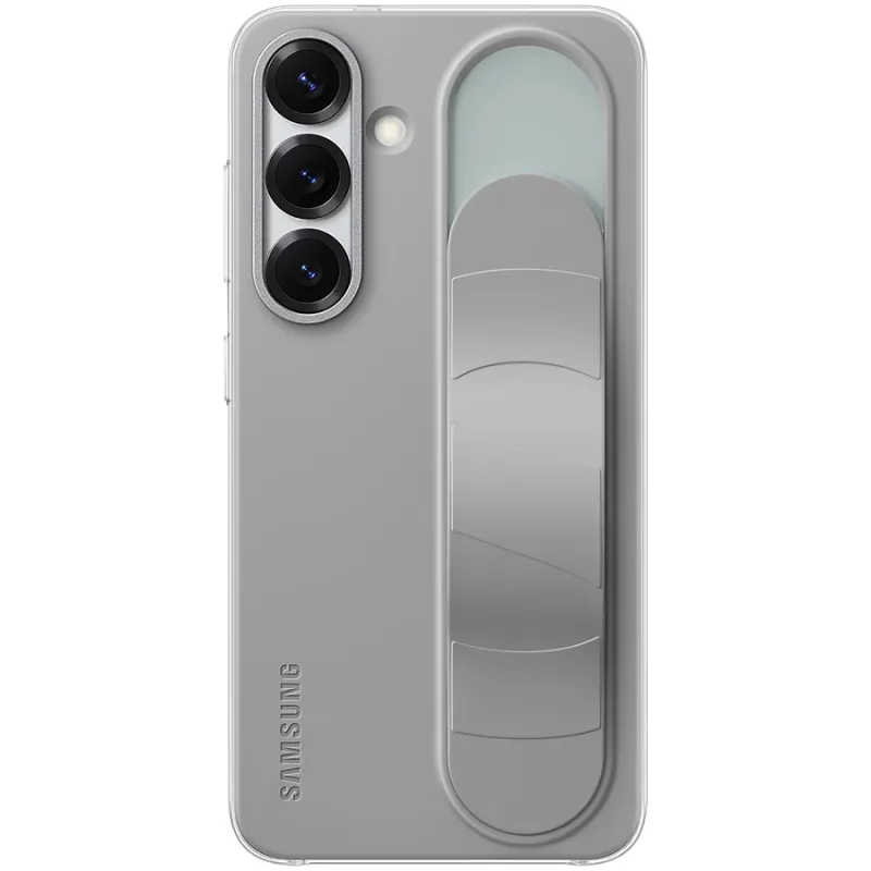 Samsung Galaxy S25+ Standing Grip Case Siva — prednji prikaz