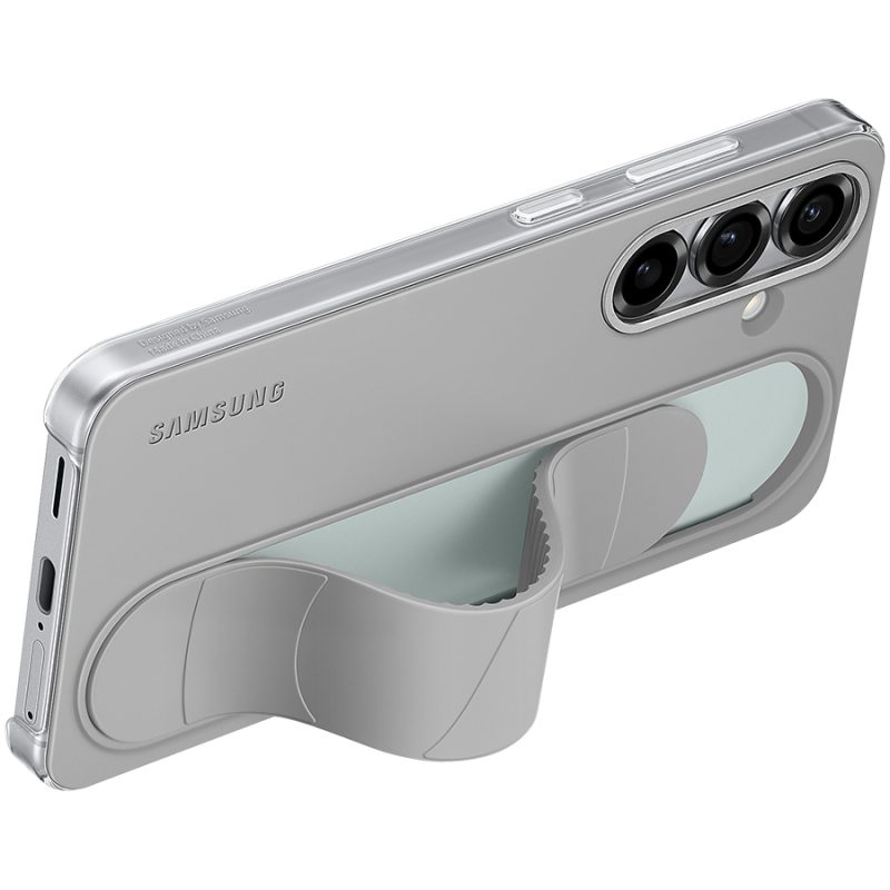 Samsung Galaxy S25+ Standing Grip Case Siva — prednji prikaz