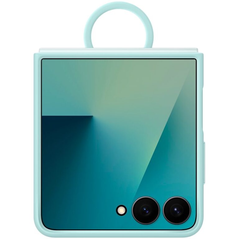 Samsung Galaxy Z Flip7 Ring Case (Silicone) Mint — prednji prikaz